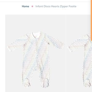 Infant disco hearts Roberta roller rabbit 3-6 onesie baby